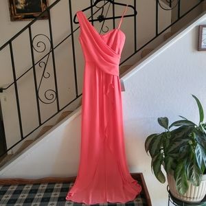 BCBGMAXAZRIA Kail Draped One-Shoulder Gown Size 0